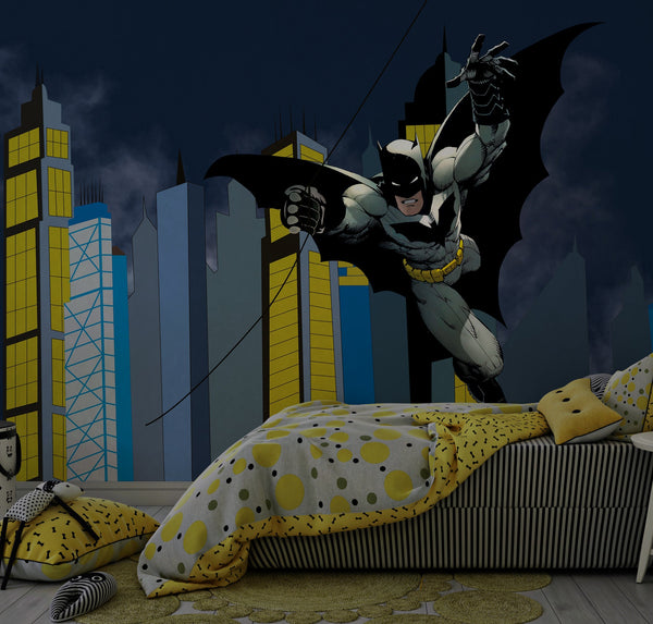 Batman Adventure Begins - Kids Nursery Wallpaper Mural-Kids Room Wallpaper