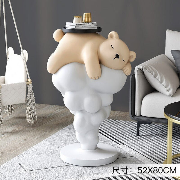 Bear on Clouds Statue Ornament-Statue & Ornaments
