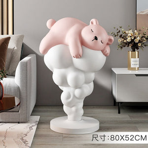 Bear on Clouds Statue Ornament-Statue & Ornaments