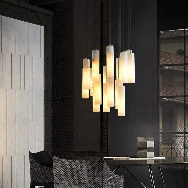 Bedside Hanging Marble Pendant Light - Effortless Elegance with Contemporary Craftsmanship-Ceiling Chandelier