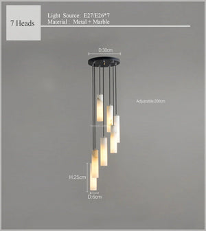 Bedside Hanging Marble Pendant Light - Effortless Elegance with Contemporary Craftsmanship-Ceiling Chandelier