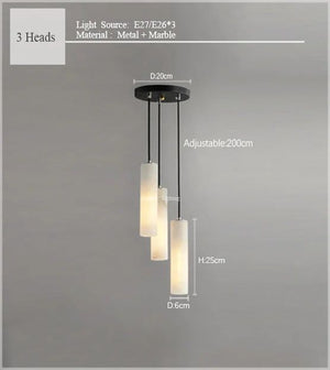 Bedside Hanging Marble Pendant Light - Effortless Elegance with Contemporary Craftsmanship-Ceiling Chandelier