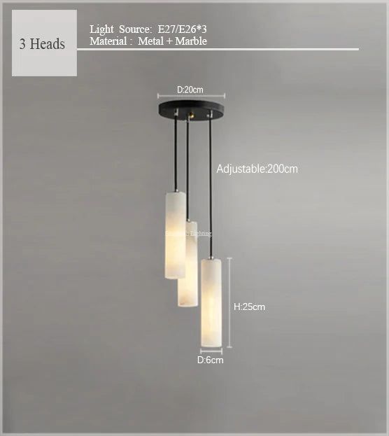 Bedside Hanging Marble Pendant Light - Effortless Elegance with Contemporary Craftsmanship-Ceiling Chandelier