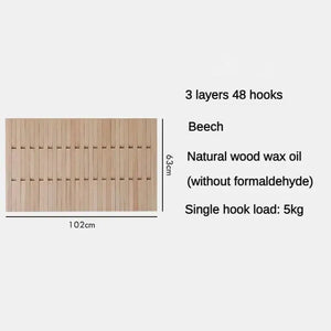 Beech Wood Piano Wall Hanging Coats Organiser-Drying Racks & Hangers