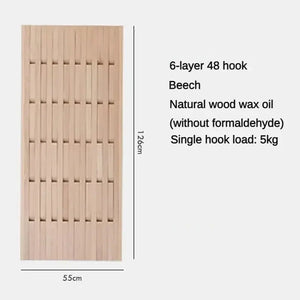 Beech Wood Piano Wall Hanging Coats Organiser-Drying Racks & Hangers