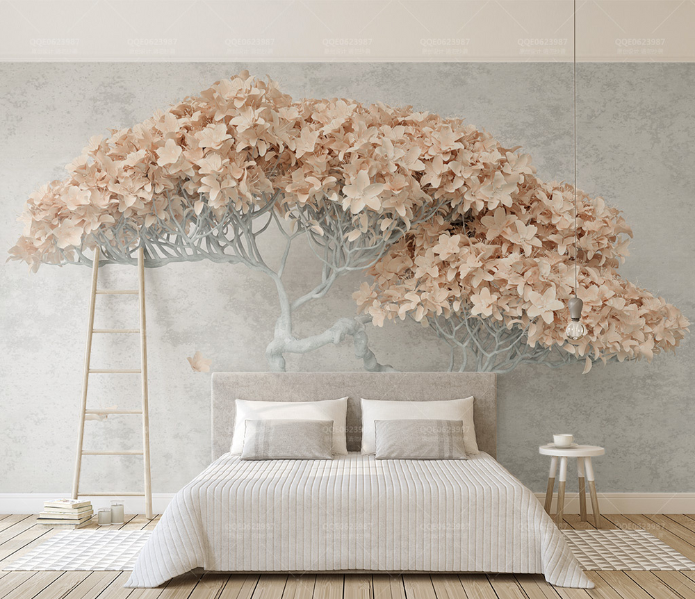 Beige Willow 3D Tree Wallpaper Murals - Transform Your Space-Trees Wallpaper