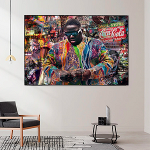 Biggie Smalls Graffiti Rapper: Monumental Hip-Hop Legend-Wall Posters