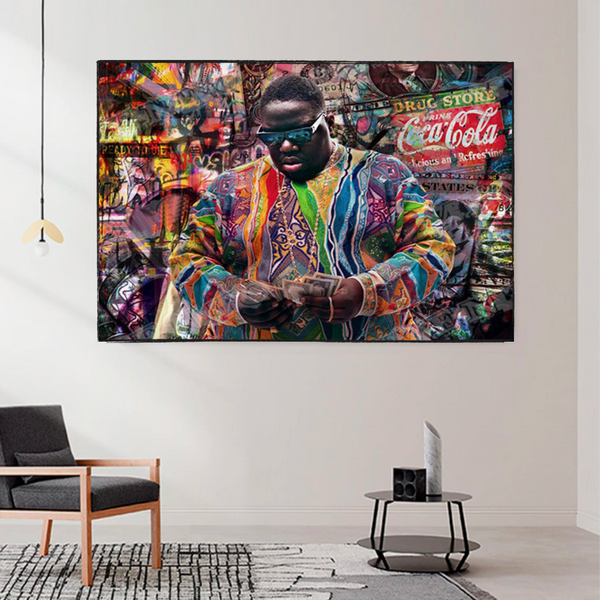 Biggie Smalls Graffiti Rapper: Monumental Hip-Hop Legend-Wall Posters