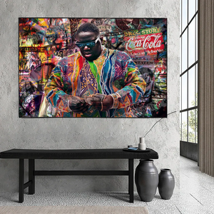 Biggie Smalls Graffiti Rapper: Monumental Hip-Hop Legend-Wall Posters
