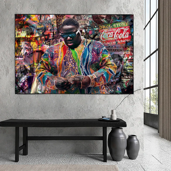 Biggie Smalls Graffiti Rapper: Monumental Hip-Hop Legend-Wall Posters