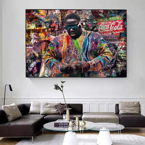 Biggie Smalls Graffiti Rapper: Monumental Hip-Hop Legend-Wall Posters