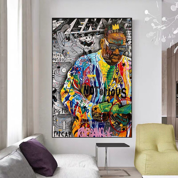 Biggie Smalls Iconic Singer Canvas Wall Art-Wall Posters
