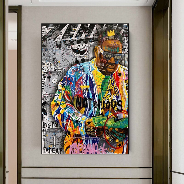 Biggie Smalls Iconic Singer Canvas Wall Art-Wall Posters