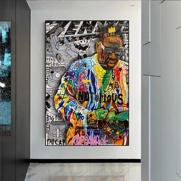 Biggie Smalls Iconic Singer Canvas Wall Art-Wall Posters