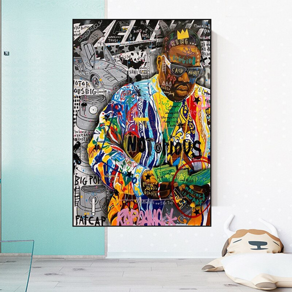 Biggie Smalls Iconic Singer Canvas Wall Art-Wall Posters
