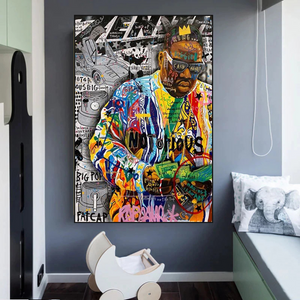 Biggie Smalls Iconic Singer Canvas Wall Art-Wall Posters