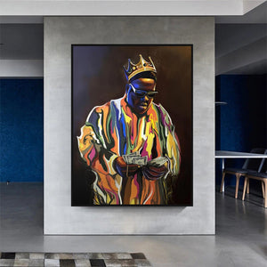 Biggie Smalls Rapper Canvas Wall Art - Authentic & Stylish-Wall Posters
