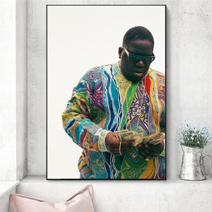 Biggie Smalls Rapper Canvas Wall Art: Love for Hip-Hop-Wall Posters