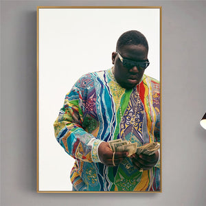 Biggie Smalls Rapper Canvas Wall Art: Love for Hip-Hop-Wall Posters