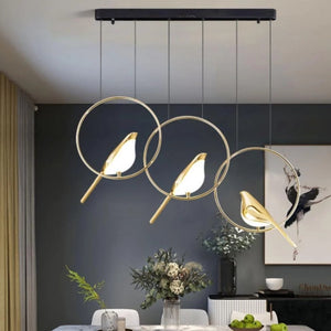 Bird Shaped Acrylic Chandelier: Elegant Lighting Solution-Kitchen Island