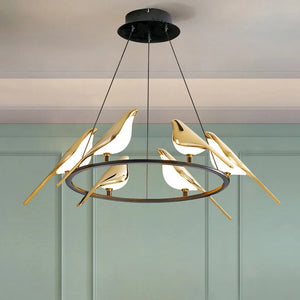 Bird Shaped Acrylic Chandelier: Elegant Lighting Solution-Kitchen Island