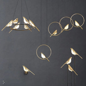 Bird Shaped Acrylic Chandelier: Elegant Lighting Solution-Kitchen Island
