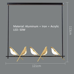 Bird Shaped Acrylic Chandelier: Elegant Lighting Solution-Kitchen Island