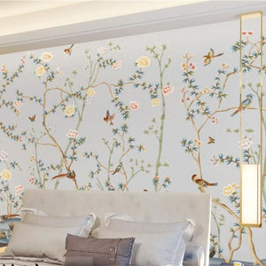 Birds on Tree Wallpaper Mural: Bring Nature Indoors-Flower & Leaf Wallpaper