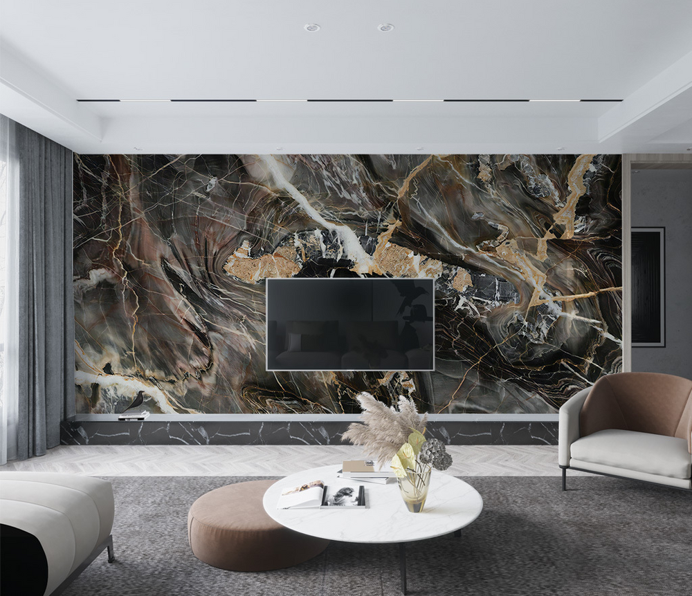 Black Mist Stone - Marble Wallpaper Murals-Marble Design Wallpaper