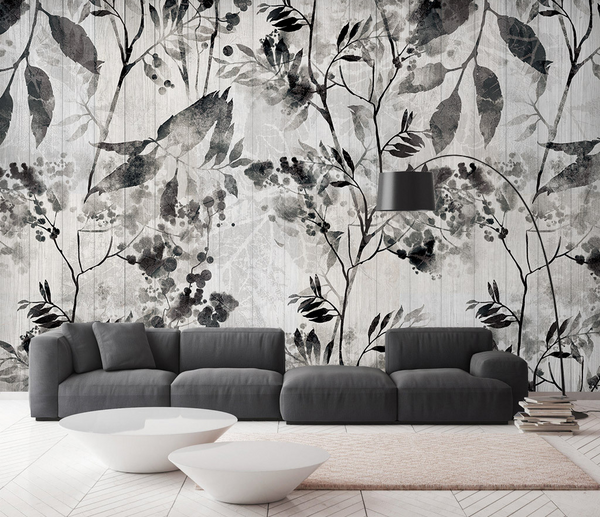 Black Trees Wallpaper Murals- High-Quality Wall Art Décor-Flower & Leaf Wallpaper
