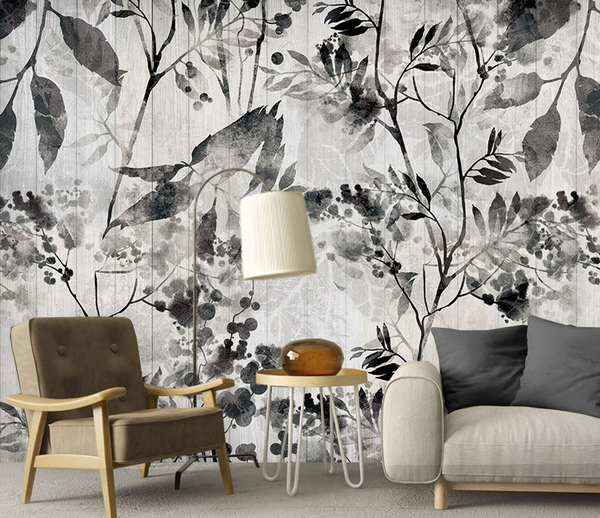 Black Trees Wallpaper Murals- High-Quality Wall Art Décor-Flower & Leaf Wallpaper