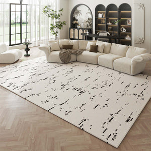 Black & White Stas Net Rug - Modern Sophistication-Rugs & Carpets