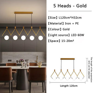 Black and Gold Globe LED - Glass Balls Hanging Light-Kitchen Island