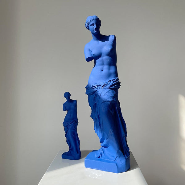 Blue Broken Arm Venus Sculpture Ornament-Statue & Ornaments