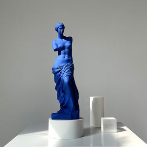Blue Broken Arm Venus Sculpture Ornament-Statue & Ornaments