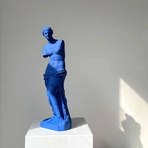 Blue Broken Arm Venus Sculpture Ornament-Statue & Ornaments