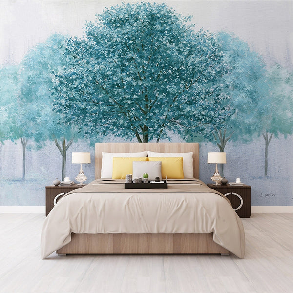 Blue Tranquility Tree Wall Mural-Trees Wallpaper