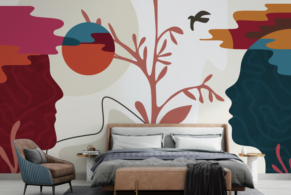 Bohemian Glory Wallpaper Mural - Transform Your Space-Flower & Leaf Wallpaper