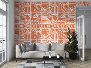 Bohemian Wallpaper Mural: Create Artistic Spaces-Geometric Shapes Wallpaper