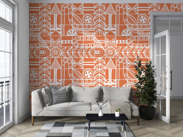 Bohemian Wallpaper Mural: Create Artistic Spaces-Geometric Shapes Wallpaper