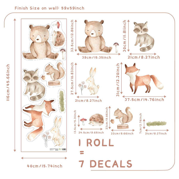 Boho Animal Wall Stickers: Vibrant Decor-Home Decor Decals