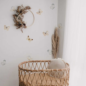 Boho Butterfly Wall Stickers: Vibrant Decor-Kids Nursery Bohemian Wall Decals