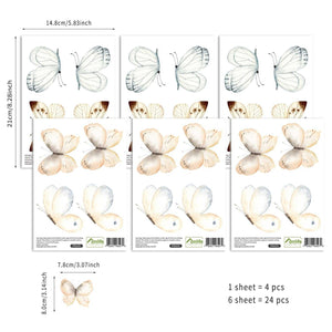 Boho Butterfly Wall Stickers: Vibrant Decor-Kids Nursery Bohemian Wall Decals