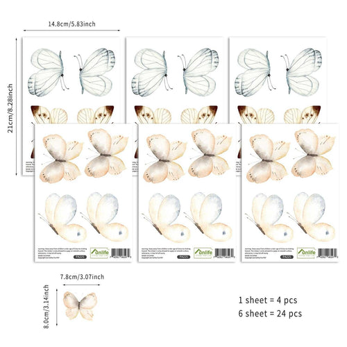 Boho Butterfly Wall Stickers: Vibrant Decor-Kids Nursery Bohemian Wall Decals