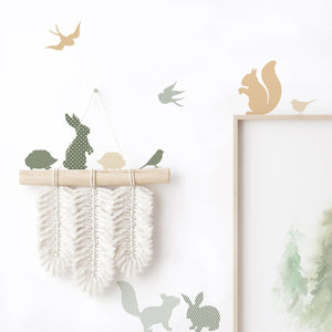 Boho Cartoon Animal Wall Stickers - Baby Room Nursery Decals-