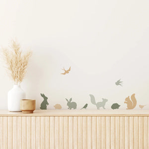 Boho Cartoon Animal Wall Stickers - Baby Room Nursery Decals-