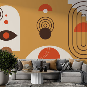 Boho Circle Wallpaper Mural - Transform Your Space!-Geometric Shapes Wallpaper