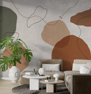 Boho Dreamscape Wallpaper Mural: Create Dreamy Ambiance-Geometric Shapes Wallpaper