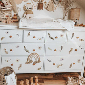 Boho Feathers Wall Stickers - Stylish Décor-Kids Nursery Bohemian Wall Decals