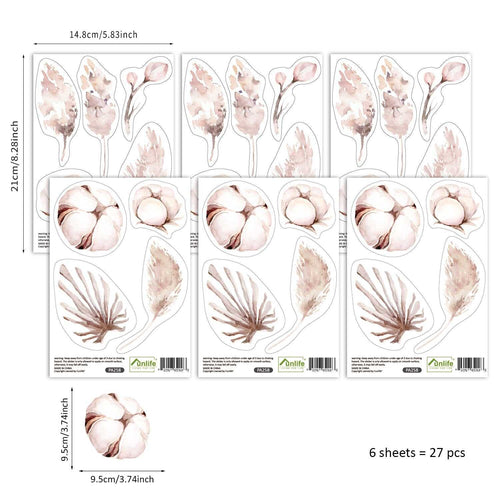 Boho Floral Elements Wall Stickers - Inspiring Home Décor-Kids Nursery Bohemian Wall Decals